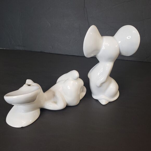 Adorable Vintage 70s White Ceramic Anthropomorphic Mice Mouse Figurines Set 5" - Picture 7 of 8